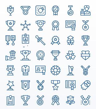 42 Regular Line Icons designed for Recognition in 64x64 Editable format vector