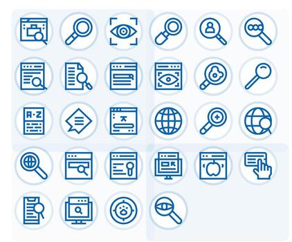 vistazo escalable conjunto presentando 28 píxel optimizado negrita línea 256x256 íconos vector