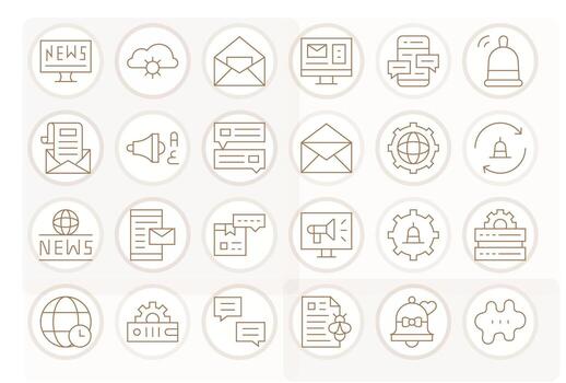 actualizaciones exhaustivo haz con 24 píxel Perfecto Delgado línea 128x128 íconos vector