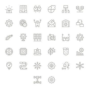 System Graphics featuring 32 Thin Line Grid Fitted 256x256 Designs vector