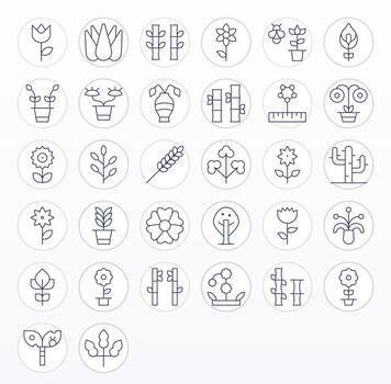 vástago icono repositorio conteniendo 32 Delgado línea 128x128 píxel alineado gráficos vector