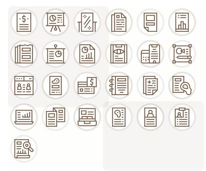 resumen diseño íconos presentando 25 editable regular línea estilo vector