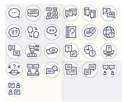 Question Complete Package with 25 256x256 Regular Line Display Perfect Icons vector