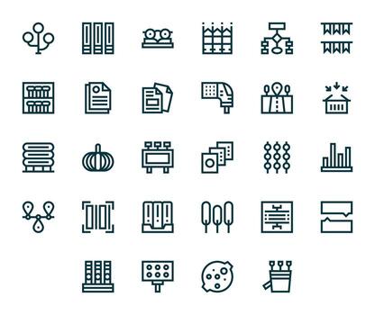 28 Bold Line Display Perfect Icons crafted for Multiple 256x256 applications vector