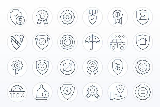 Guarantee Graphics featuring 24 Thin Line Display Perfect 256x256 Designs vector