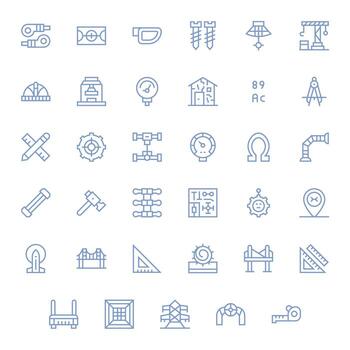 35 Regular Line Pixel Optimized Icons crafted for Engineering Retina Ready applications vector