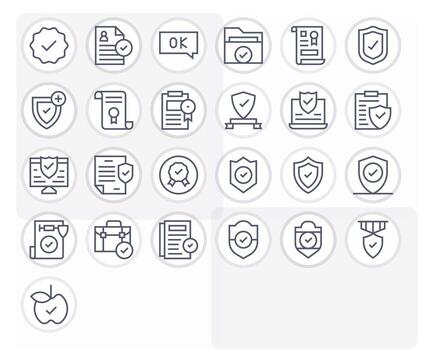 25 Regular Line Icons from Compliant in High Resolution Detail Enhanced Quality vector
