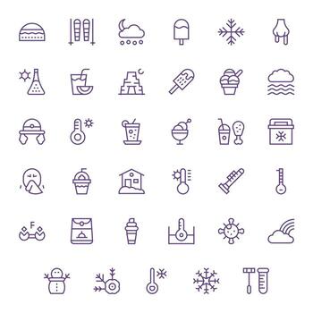 35 monitor Perfecto íconos temática alrededor frío en 128x128 regular línea formato vector