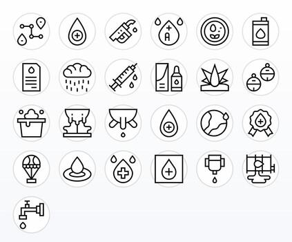 25 Regular Line Display Perfect Icons for Drop Graphics vector