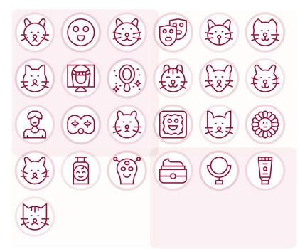 25 Icons inspired by Face in Display Perfect High Resolution Regular Line quality vector