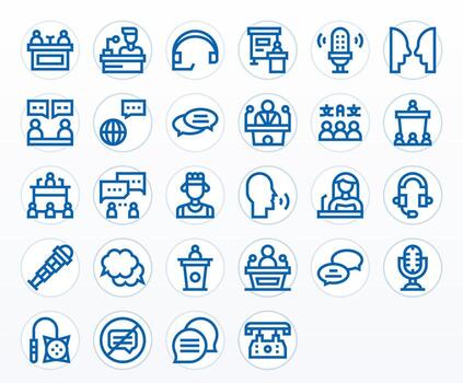 28 retina Listo negrita línea íconos optimizado para hablar cuadrícula equipado monitor vector