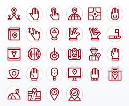 punto escalable conjunto presentando 28 monitor Perfecto negrita línea 128x128 íconos vector