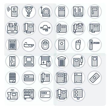 35 editable regular línea íconos diseñado para teclado interfaz vector