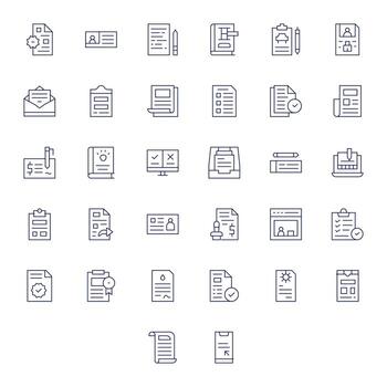 32 Thin Line PIXEL Perfect Designs for Form High Resolution Icons vector