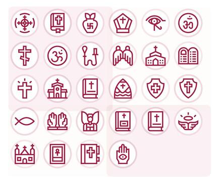 Divine Display Perfect Set with 28 128x128 Bold Line Icons vector