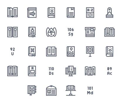 28 Detail Enhanced Icons themed around Reference in 256x256 Bold Line format vector