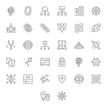 Connectivity Icon Repository containing 32 Thin Line 256x256 Display Perfect graphics vector