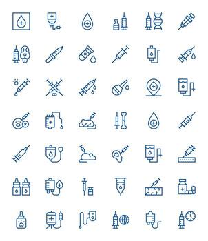 42 Regular Line Display Perfect Icons tailored for Injection 128x128 interface vector