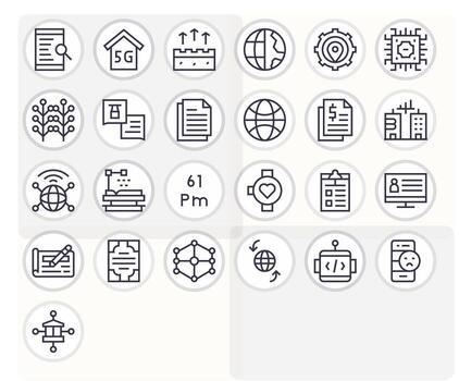 Data Exclusive Set featuring 25 Regular Line PIXEL Perfect High Resolution Icons vector