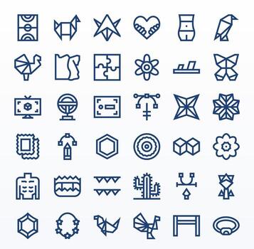 36 alto resolución píxel alineado íconos para forma en negrita línea tema vector