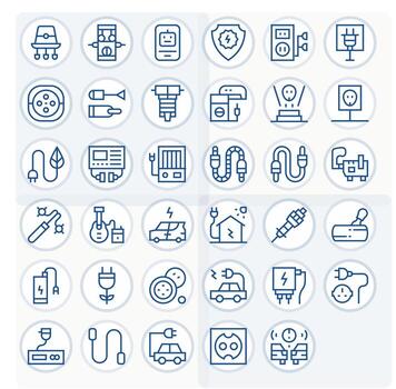 Plug Icon Repository containing 35 Regular Line 256x256 Display Perfect graphics vector