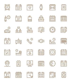 42 64 x 64 íconos para cita en editable regular línea formato vector