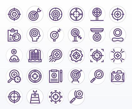 28 Retina Ready Bold Line Icons optimized for Objective Pixel Aligned display vector