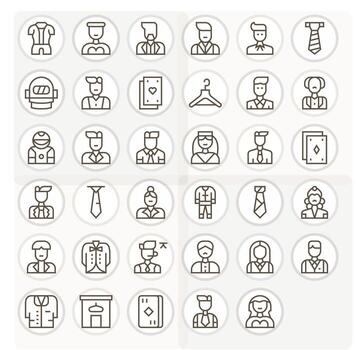 35 Regular Line PIXEL Perfect Icons crafted for Suit High Resolution applications vector