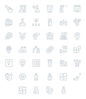 40 64x64 Thin Line Pixel Optimized Icons for Solution Projects vector