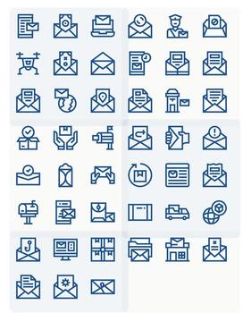 Mail Icon Repository containing 45 Bold Line 64x64 Display Perfect graphics vector