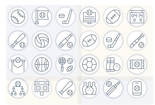 24 Thin Line PIXEL Perfect Icons tailored for League High Resolution interface vector