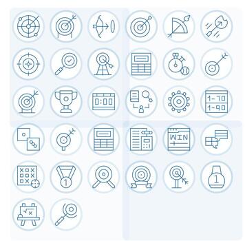 32 Icons for Result optimized in Pixel Aligned High Resolution Thin Line resolution vector