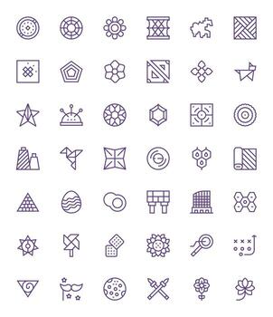 42 Regular Line Grid Fitted Vectors for Pattern Theme