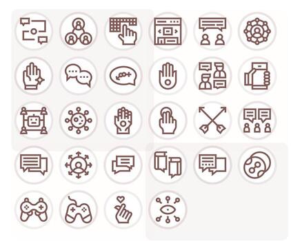 28 Pixel Optimized Bold Line Icons from Interaction Collection vector