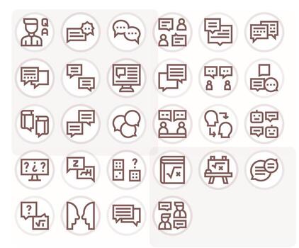 Answer Professional Set with 28 Bold Line Display Perfect 256x256 Icons vector
