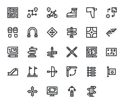 Path Icon Repository containing 28 Bold Line 256x256 Pixel Aligned graphics vector