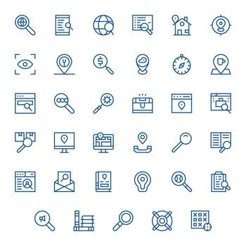 Find Graphics Pack including 35 Regular Line 256x256 Display Perfect Icons vector