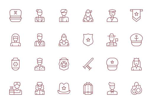 oficial icono repositorio conteniendo 24 Delgado línea alto resolución editable gráficos vector