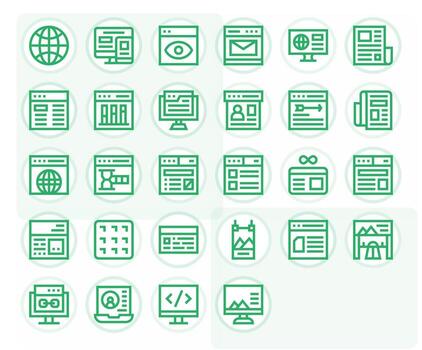 Bold Line PIXEL Perfect Icons from Web Page Set with 28 High Resolution Icons vector