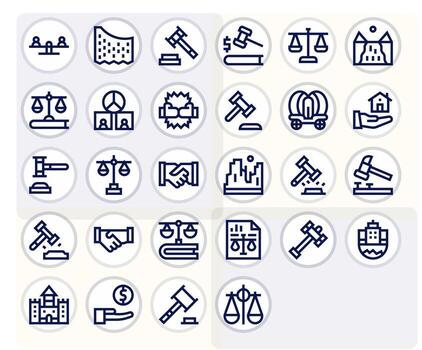 28 Bold Line Icons designed for Settlement in 256x256 Pixel Optimized format vector