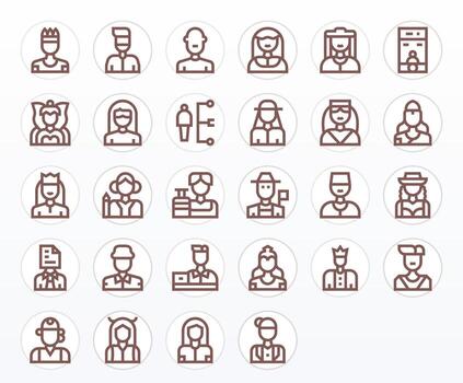 28 PIXEL Perfect Icons themed around Administrator in High Resolution Bold Line format vector