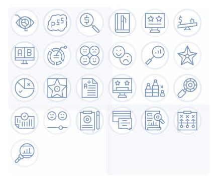 Evaluation Icon Arsenal with 25 256x256 Regular Line Pixel Optimized designs vector