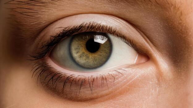 Close Up Captures Beautiful Hazel Eye And Surrounding Skin photo