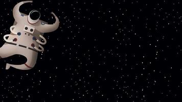 astronaut flytande viktlöst i yttre Plats video