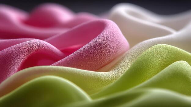 Soft wavy fabric in rose photo