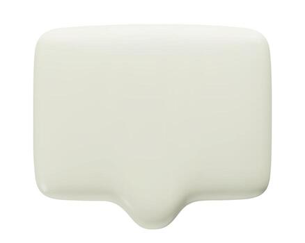 White 3d realistic speech bubble with empty space for text. vector