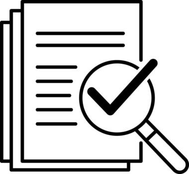 Document Review and Verification Icon vector