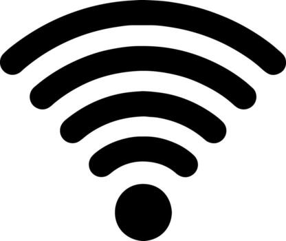 Wifi señal olas icono para inalámbrico Internet conexión vector