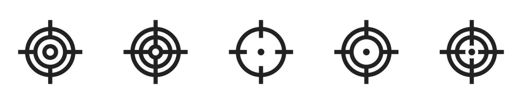 Set of target icons. Target aim icon set. vector