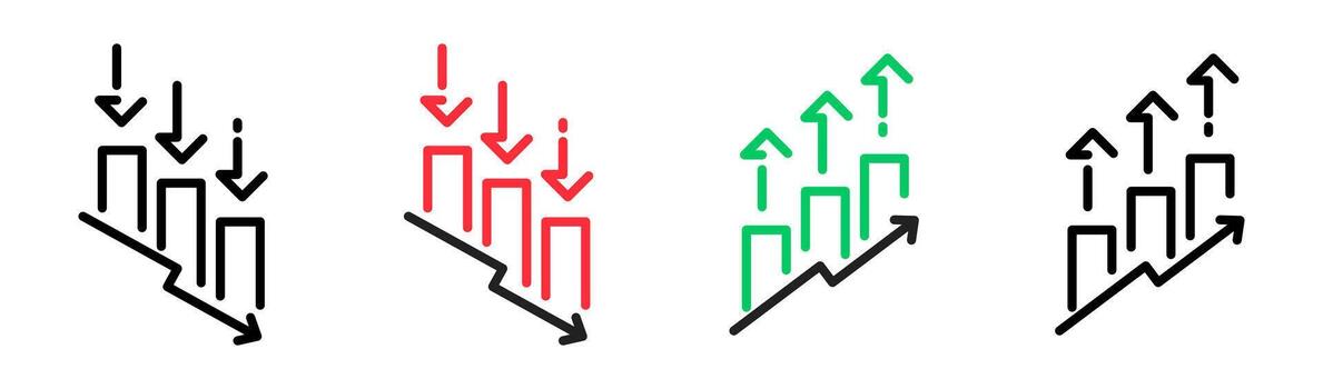 Growing graph. Growth chart icon. Progress bar. Bar diagram. vector